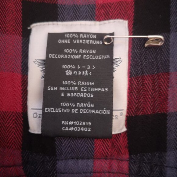 Harley-Davidson Genuine Motor Clothes Ladies Sleeveless Red Plaid Blouse - Picture 6 of 10